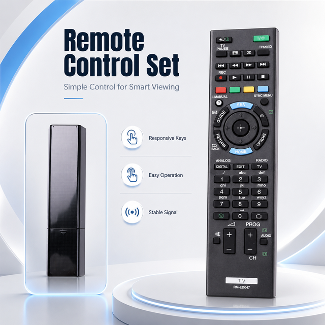 RM-ED047 Replacement TV Remote Control Compatible With Sony Bravia RM-L1165 RM-ED050 RM-ED053