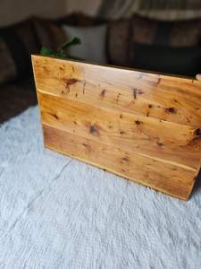 Plateau de service artisanal en bois de thuya marocain, plateau ottoman de luxe en bois de burl, décoration artisanale naturelle pour la maison, cadeau unique, bois rustique - Product Image 4