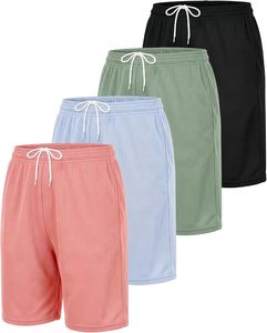 Meilleurs shorts en tricot uni pour femmes, taille mi-haute, respirants, décontractés, coupe régulière, vert, rose, blanc, noir - Product Image 3
