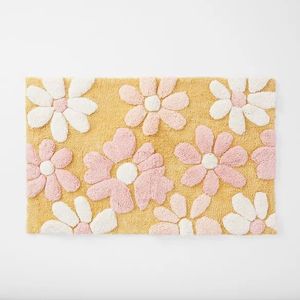Wholesale Fashionable Luxury Floral Bath Mats Quick Dry Designer Cotton with Machine-Made Techniques for Bathrooms By ITHL - Product Image 1