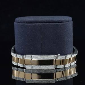 Reloj de Pulsera para Hombre de Diseño Premium, Último Modelo, Completamente Adornado con Diamantes Moissanite, Estilo Hip Hop, Esfera Verde, Números Romanos - Product Image 2