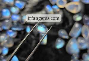 Lot de cabochons en pierre de lune arc-en-ciel de qualité supérieure, 100 % naturelle, pour la fabrication de bijoux en cristal MM - Product Image 3