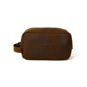 Sac de toilette pour homme en cuir vintage de luxe, idéal pour les voyages, disponible à un prix compétitif - Product Image 1