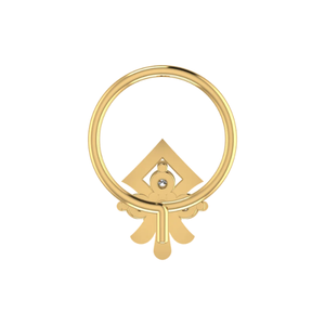 AJRETAIL ต่างหูทองคำ 14K ดีไซน์ดอกไม้สุดคลาสสิกสำหรับผู้หญิง ประดับเพชรธรรมชาติ 0.06 กะรัต - Product Image 5