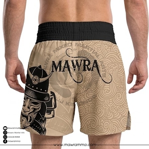 MAWRA Pantalones Cortos de Muay Thai de Alta Calidad con Gráficos de Katana, Pantalones Cortos de Kickboxing MMA Transpirables de Satén para Unisex - Product Image 6