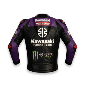 Jonathan Rea WSBK Rawasaki Cowhide/Kangaroo Made To Measure Perforated Track Leather <b>Racing</b> <b>Jacket</b>/Chaqueta Protection CE - Product Image 2