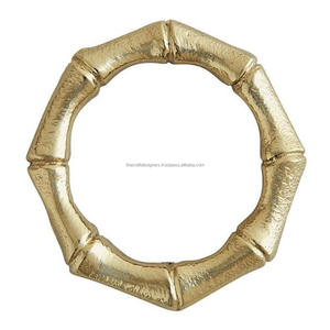 Simplest Brass <b>Ring</b> Collectable Serviette Tissue Holder Reusable Food Grade Brass Napkin <b>Rings</b> <b>For</b> Dinner Table Decoration - Product Image 3