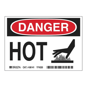 Étiquettes de signalisation de danger Brady, flexibles, résistantes à la chaleur, adhésives pour équipements industriels - Product Image 3