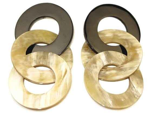 Boucles d'oreilles pendantes en corne de buffle naturelle, faites à la main, modernes, écologiques, de luxe, mode indienne, artisanat naturel - Product Image 4