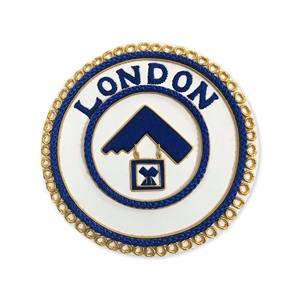 Masonic Apron Badges hand embroidered gold and silver bullion - Product Image 2