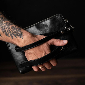 Bolso de mano de cuero de lujo con cremallera resistente, acabado elegante y almacenamiento organizado para reuniones de negocios y eventos nocturnos - Product Image 3