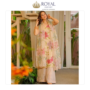 Última Moda en Trajes Sharara de Organza con Lentejuelas para Bodas, Nueva Colección en Venta - Product Image 4