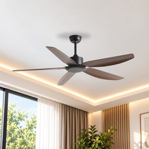 WINDBROOK Ventilador de techo de 56 pulgadas con luz, motor de corriente continua, 5 velocidades, reversible, control remoto - Product Image 2