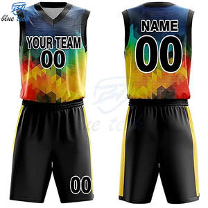 Ensemble de shorts et maillots de basket-ball personnalisés en sublimation, grandes tailles, uniforme de basket-ball OEM, respirant, séchage rapide - Product Image 2
