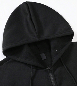 Sudadera de algodón 100% de alto gramaje con cremallera completa, estilo Y2K, estampado de estrellas con pedrería, para hombre, de corte oversize y pierna ancha, estilo gótico streetwear. - Product Image 5