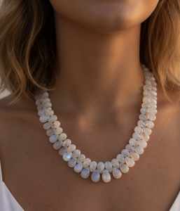 Collier classique Goutte de rosée en pierre de lune - Product Image 1