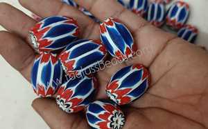 Custom Made Crystal Lampwork & Glass Chevron <b>Beads</b> Large Sizes Eco-Friendly Handmade Recycled for Jewelry Designers <b>Bead</b> Stores - Product Image 6