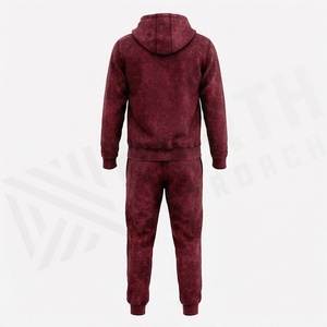 Latest Design Hooded Printed Men Tracksuit Solid Customized Color Custom Made Activewear Casual Streetwear Winter Fit 100% - Product Image 2