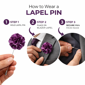 Épinglette de luxe en émail à motif floral pour hommes |   Broche boutonnière en métal faite à la main |   Épingle de blazer de cérémonie pour marié, couleurs personnalisables - Product Image 5