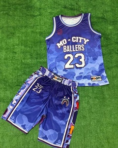 Conjunto de Uniforme de Baloncesto Personalizado con Jersey Digital, Impresión por Transferencia de Calor, Talla Grande, 100% Poliéster - Product Image 2