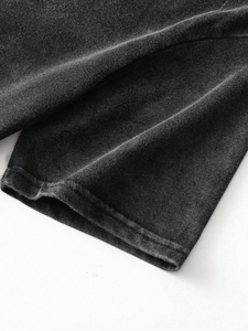 T-shirt formel pour homme en coton 100% tricoté à manches courtes, coupe droite, épaules tombantes, col en V, qualité supérieure, motif, grandes tailles, OEM - Product Image 6