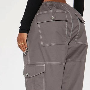 Custom Logo Winter Women Cargo Jogger Pants Plus Size High Waisted Regular Fit Eco-Friendly Breathable Streetwear Sweatpants - Product Image 6