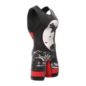 ชุดคอมเพรสชั่นพิมพ์ลายกราฟิกแบบกำหนดเองได้ทั่วทั้งตัว สำหรับกีฬา MOQ ต่ำ ชุดฝึกซ้อมสำหรับสโมสร ชุดซิงเกิลเล็ตสำหรับเยาวชน ผ้าสแปนเด็กซ์สำหรับมวยปล้ำ - Product Image 2