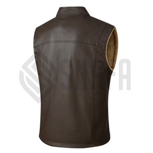 Chaleco de Cuero para Hombre, Venta al Por Mayor, Servicio OEM, Nuevo Modelo, Resistente al Viento y Transpirable - Product Image 3