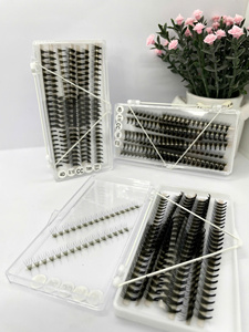 ขนตาปลอมสำเร็จรูปเวียดนาม รุ่น Ultra-Speed CC Curl แบบพัดสำเร็จรูป ก้านยาว ปลายแหลม ฐานแคชเมียร์ สีดำด้าน - Product Image 5