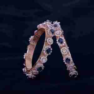 Women's 9K <b>Rose</b> Diamond Pacheli <b>Bangle</b> IGI Certified Oval Cut 10.74 CT IJ SI Statement Bracelet Rhodium Plated Custom Weight - Product Image 4