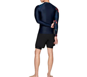 Fitness Quick Dry Breathable Eco-Friendly Swim Wear <b>Black</b> Sublimated <b>Compression</b> Rash Guards 2026 Design Your Own Bulk Quantity - Product Image 5
