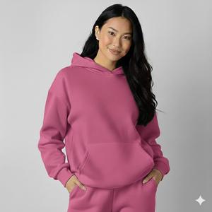 Sweat à capuche oversize tendance pour femme, pull en polaire d'hiver, ample et confortable, 100% coton, streetwear chaud pour un confort quotidien - Product Image 4