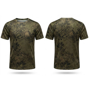 เสื้อยืดล่าสัตว์ฤดูหนาวพรีเมียมสำหรับผู้ใหญ่ ระบายอากาศได้ดี แขนสั้น สำหรับกิจกรรมกลางแจ้ง ผ้าฝ้าย 100% น้ำหนักเบา พิมพ์ลายตามสั่ง คุณภาพสูง - Product Image 1