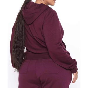 Custom Women Slim Fit Tracksuit Wholesale Blank Cotton <b>Athletic</b> Jogging Suit Female Custom Gym Wear - Product Image 6