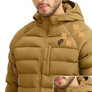 Veste matelassée classique avec col à capuche pour la saison froide, veste d'hiver - Product Image 6