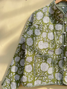 Couette indienne faite à la main 100% coton écologique matelassée anti-plis respirante séchage rapide imprimée numériquement avec poche avant automne hiver - Product Image 3