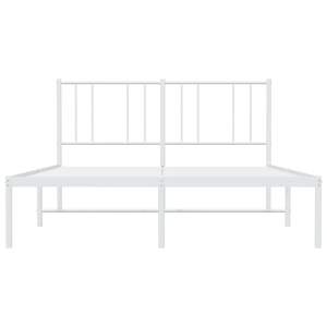 Cadre de lit en acier blanc thermolaqué, taille Queen, lits en métal - Product Image 6