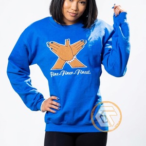 เสื้อสเวตเตอร์คอวีปักลาย Zeta Phi Beta สำหรับผู้หญิง ผลิตตามสั่ง ขายส่ง สำหรับฤดูหนาว/ฤดูใบไม้ร่วง ผ้าฝ้ายฟลีซ ระบายอากาศได้ดี - Product Image 4