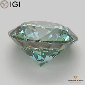 Diamante Redondo Cultivado en Laboratorio CVD de 2.00 Quilates con Certificado IGI, 8.07 mm, Color Verde Intenso, Claridad VVS2, Ideal para Anillos de Ensueño - Product Image 6