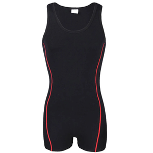 Singlet de Lucha Personalizado, Azul y Amarillo con Bloques de Color, Impresión por Sublimación, Ajustado, Elástico, de Spandex y Poliéster, para Artes Marciales - Product Image 2