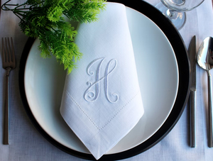 Serviettes de table en lin 100% Nature4u, style japonais, point de croix, monogramme brodé, couleur et logo personnalisés, utilisation en avion, 60x60cm - Product Image 5
