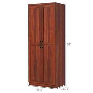 63\" Modern <b>Kitchen</b> <b>Pantry</b> Storage Cabinet Tall Metal Cabinet with 2 Doors and 5 Tier Shelves - Product Image 3