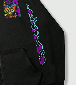 Sweat à capuche unisexe streetwear surdimensionné en molleton avec impression de logo DTF personnalisée, en coton épais, pull tendance pour l'hiver - Product Image 6