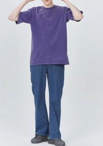 SELF INDUSTRIES T-shirts décontractés pour hommes en popeline de polyester/coton respirante à manches courtes avec fermeture à bouton unique pour l'été - Product Image 2