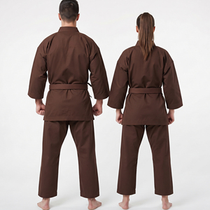 Tenue d'arts martiaux professionnelle de karaté et de judo avec ceinture, combinaison d'entraînement de karaté avec coutures renforcées - Product Image 2