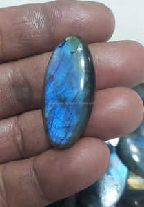 Premium Quality Labradorite Gemstone Bulk Cabochons Authentic Ruby Crystals Jewelry making Flat <b>Back</b> with High-Grade blue flash - Product Image 5