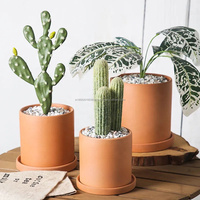 Pot de fleurs en argile orange, décoration d'intérieur, terre cuite, classique, léger, écologique, durable, petit et grand, article très vendu, culture tribale