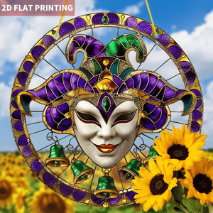 CIFbuy Maschera Colorata di Carnevale Veneziano in Acrilico, Ornamento da Appendere per Finestre e Pareti, Decorazione per la Casa, TikTok per Servizio di Ritiro Temu, Regalo - Product Image 6