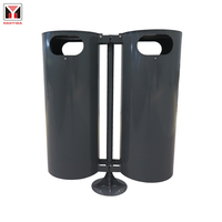 Contenedor de Basura Comercial para Exteriores con Cerradura y Cubeta Interior, Acero Galvanizado, Resistente a la Intemperie