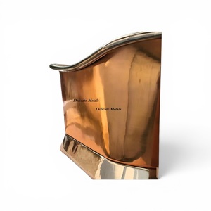 Bañera Ovalada de Cobre Niquelado, Metálica y Delicada, de Diseño Independiente, Duradera, 100% Cobre, Doble Acabado DM-149 - Product Image 3